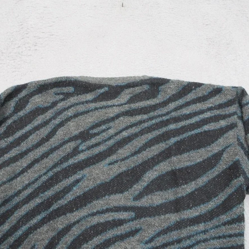 Vintage Mondo Italy Men XL Wool Dragon Zebra Graphic Sweater 80s 90s Hip Hop
